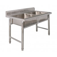 Stainless Steel Commercial Kitchen Double Sink