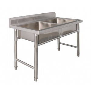 Stainless Steel Commercial Kitchen Double Sink