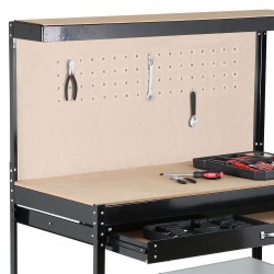 Steel Garage Shelving Storage Workbench with Single Drawer