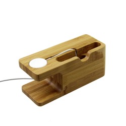 2 in 1 Wooden Creative Stand for Apple Watch iPhone 