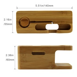 2 in 1 Wooden Creative Stand for Apple Watch iPhone 