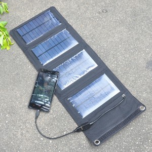 7W Outdoor Folding Portable Solar USB Charging Panel