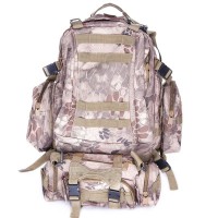 Tactical Outdoor Sports Python Camouflage Backpack Brown