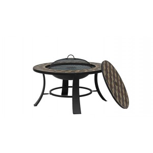 76cm Steel Round Firepit Table