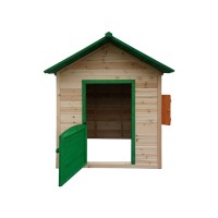 Green Roof Wooden Outdoor Playhouse on The Ground