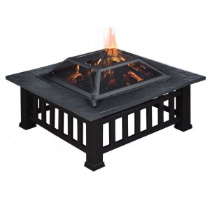 Outdoor Fire Pit BBQ Table With Grill