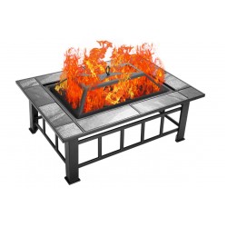 Rectangle Ceramic Table Wood Burning Fire Pit