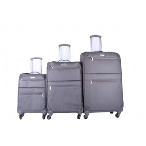 3pc Super Light Trolley Case Wheeled Travel Suitcase Luggage Grey