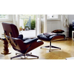 Eames Style Lounge Chair and Ottoman