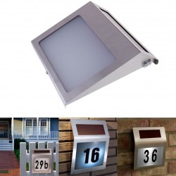 Stainless Solar Powered 2LED House Number Lamp