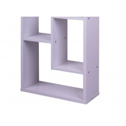 Wooden Asymmetrical Cube Bookcase - White