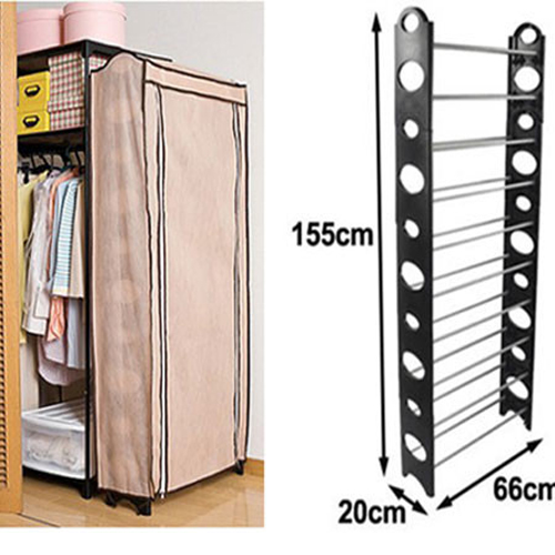 Stainless Steel Metal Frame 10 Tier Tall Shoe Storage Rack By Pajee Tm By Pajee Shop Online For Health In The United States